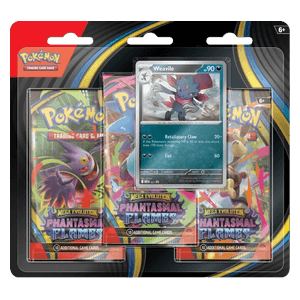 ME02 - Phantasmal Flames - 3 Pack Blister - Weavile (EN)