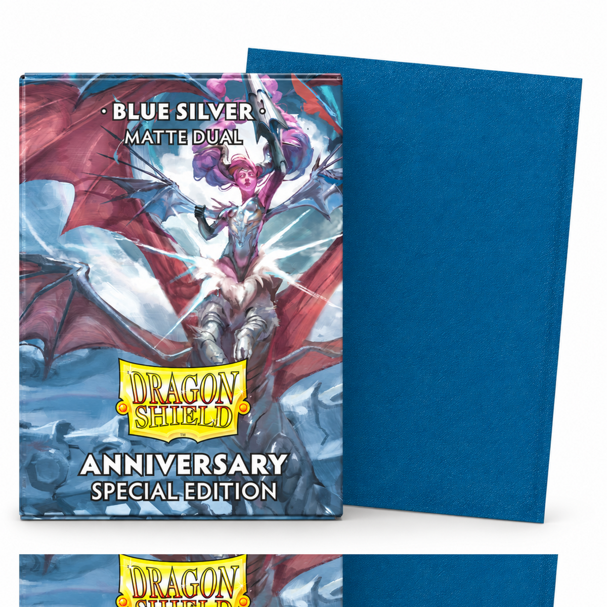 Dragon Shield Cobalt and Silver Matte Dual Sleeves 100