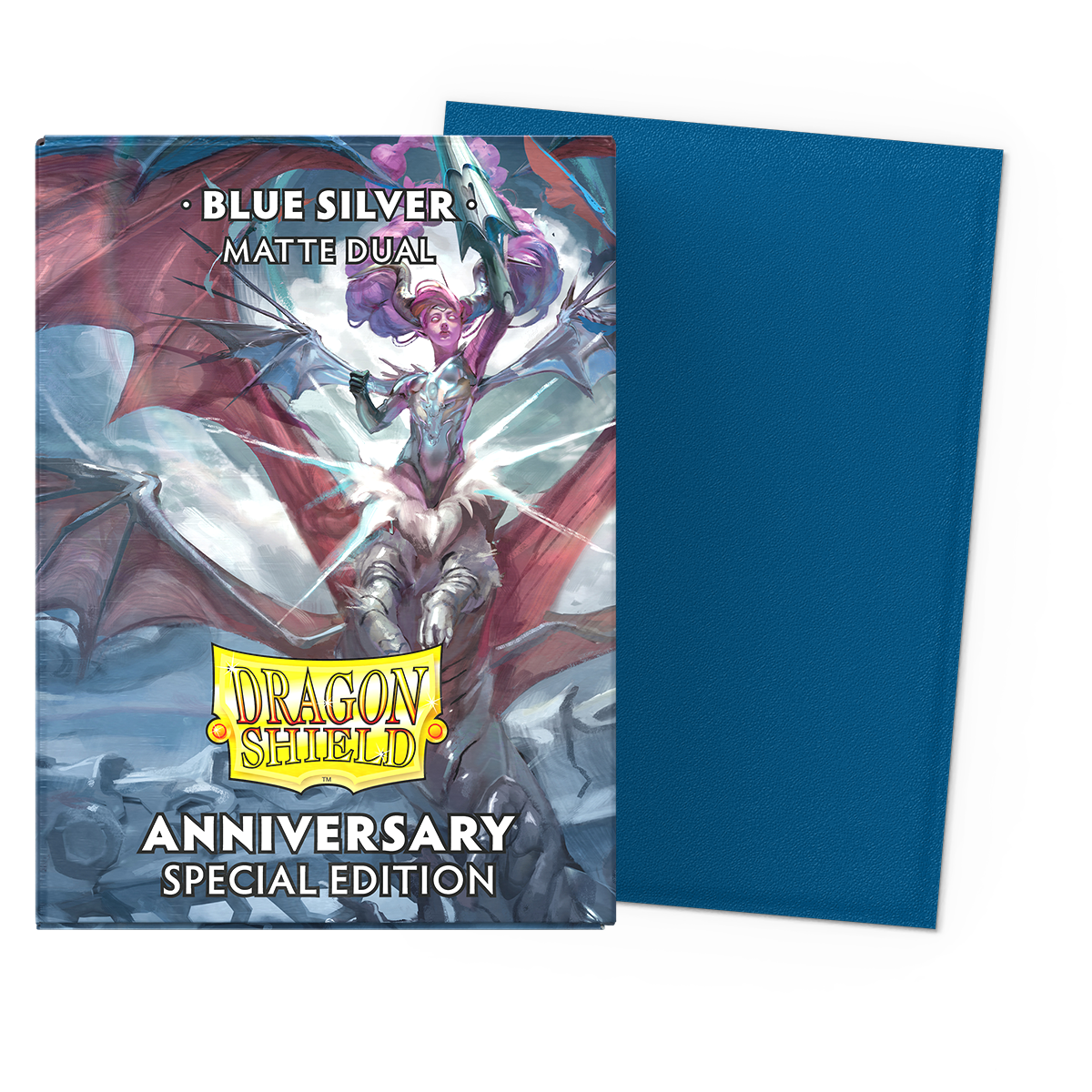 DS - Standard Dual Sleeves: Cobalt & Silver [Matte] (100 Sleeves)