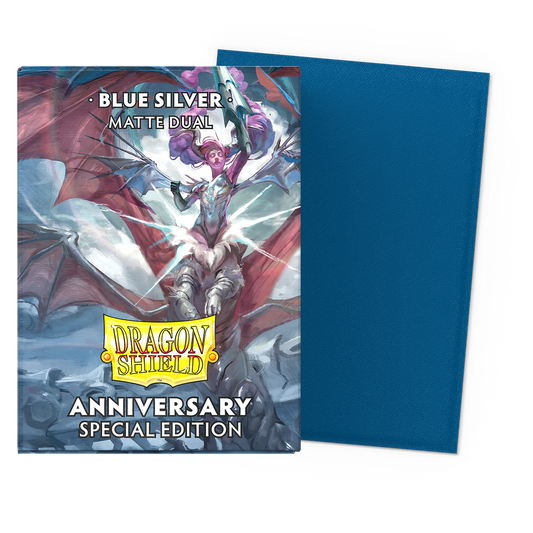 DS - Standard Dual Sleeves: Cobalt & Silver [Matte] (100 Sleeves)