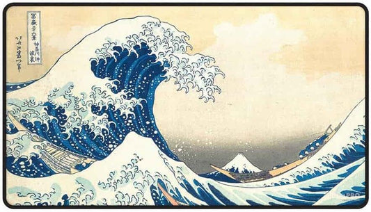 Ultra Pro: Fine Art Black-Stitched Playmat - The Great Wave Off Kanagawa - Playmat